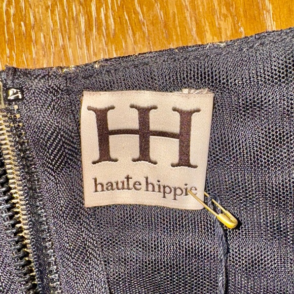 Haute Hippie Peacock Bustier Fit & Flare Mini Dress Cocktail Party Halloween - Picture 11 of 11